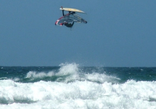 Guy Lanning. Flying high.